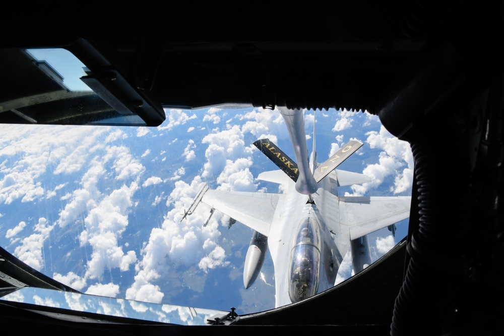 168th Wing and allies deliver vital aerial refueling operations at Red Flag Alaska 23-2