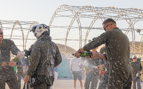 MAG-13 commanding officer celebrates final flight