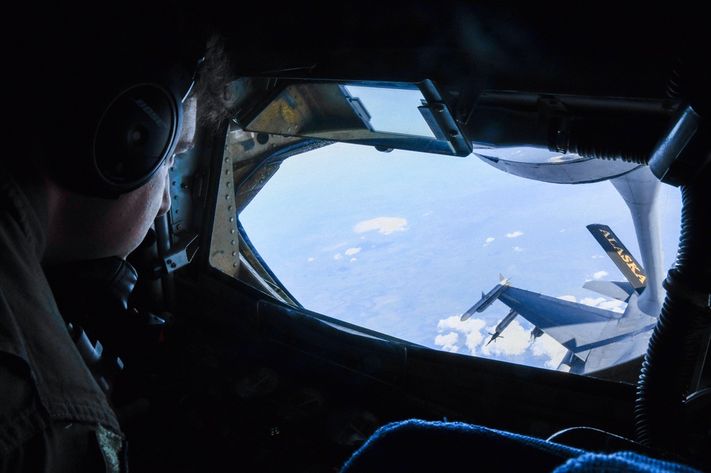 168th Wing and allies deliver vital aerial refueling operations at Red Flag Alaska 23-2