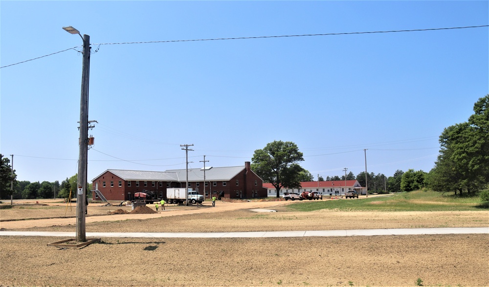 As of early July ’23, grading project continues at McCoy, additional paving still to be done