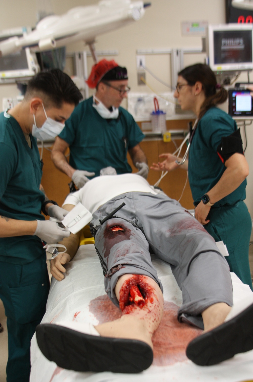 Photo By Bernard Little | A Code Green mass casualty (MASCAL) exercise at Walter Reed on June 29 tested the medical center's response readiness to receive and provide care during a MASCAL event.