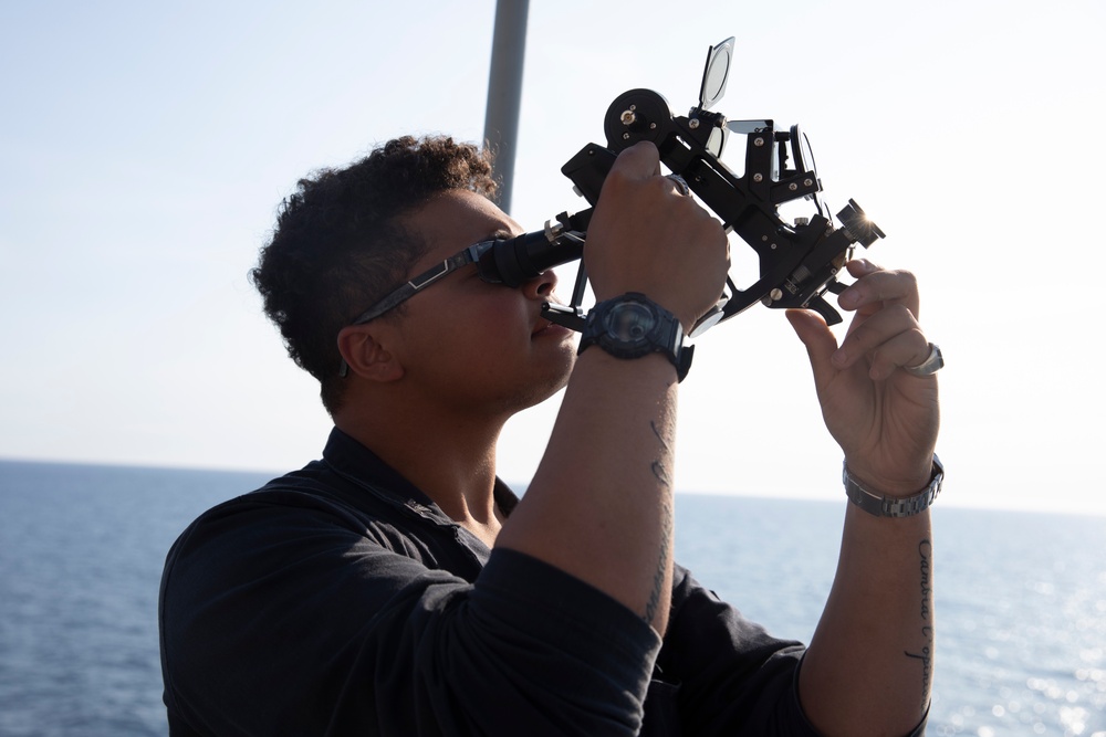 USS Princeton Sailor Stands Watch