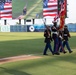 Lt. Col. Brian Cavanaugh and Marines from MARFORCOM participate in Norfolk Tides' &quot;Marine Night&quot; at Harbor Park