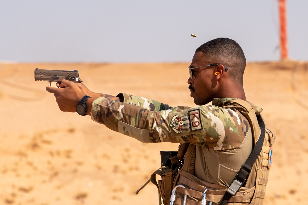 378th ESFS conduct handler training with military working dogs