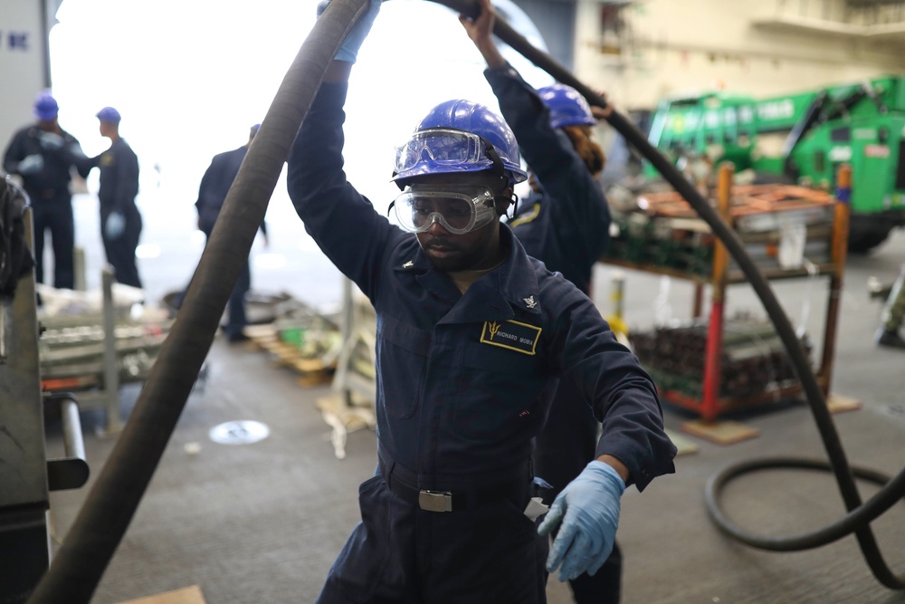 USS Tripoli Fuel Hose Maintenance