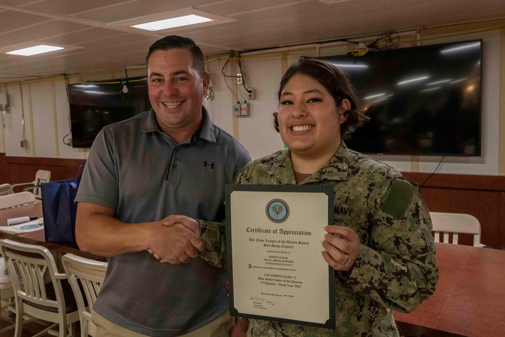 USS Tripoli Sailors of the Quarter