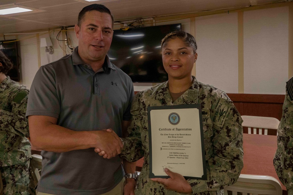 USS Tripoli Sailors of the Quarter