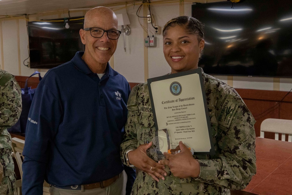 USS Tripoli Sailors of the Quarter