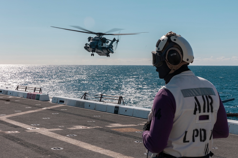 Flight Operations Aboard USS New Orleans