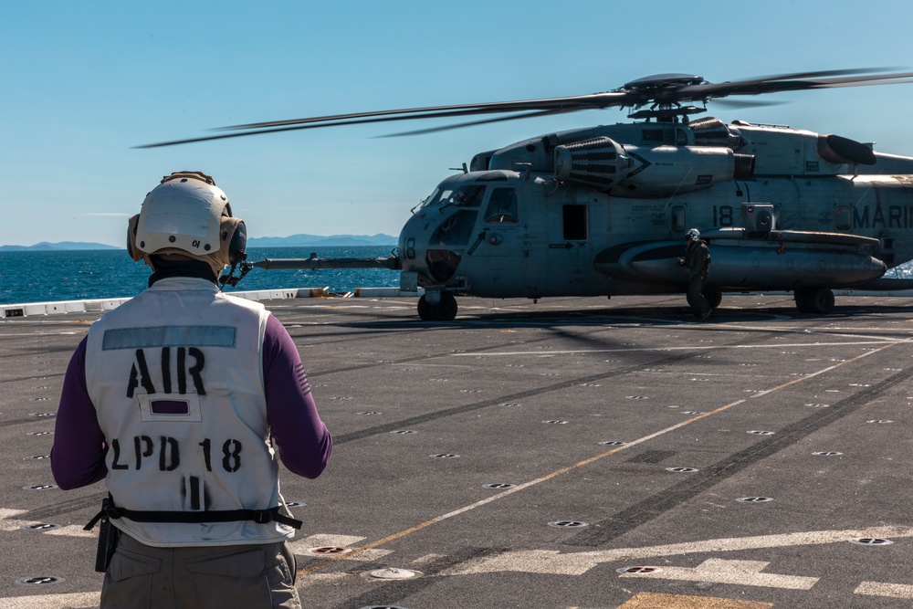 Flight Operations Aboard USS New Orleans