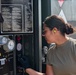 Senior Airman Isabella Davenport fuels a C-17 Globemaster III at exercise Air Defender 2023