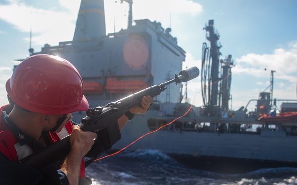 USS Antietam (CG 54) RAS with USNS Rappahannock (T-AO 204)