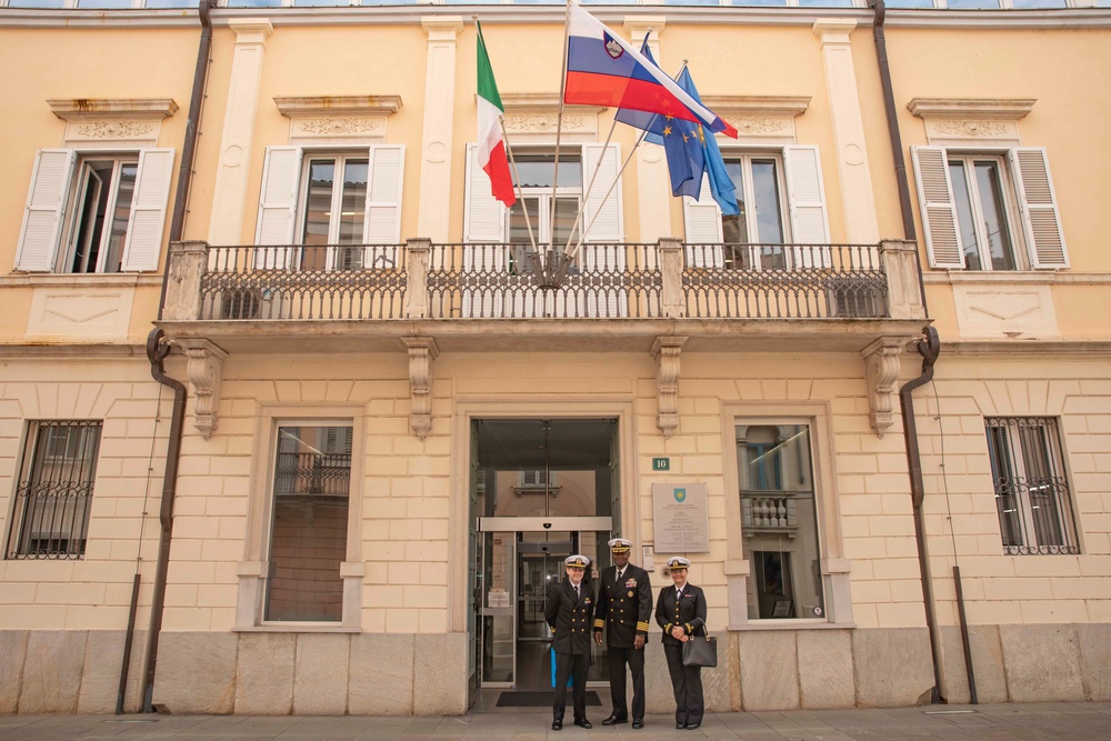 USS Normandy Conducts Office Calls in Koper, Slovenia