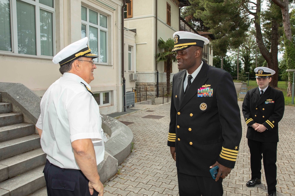 USS Normandy Conducts Office Calls in Koper, Slovenia