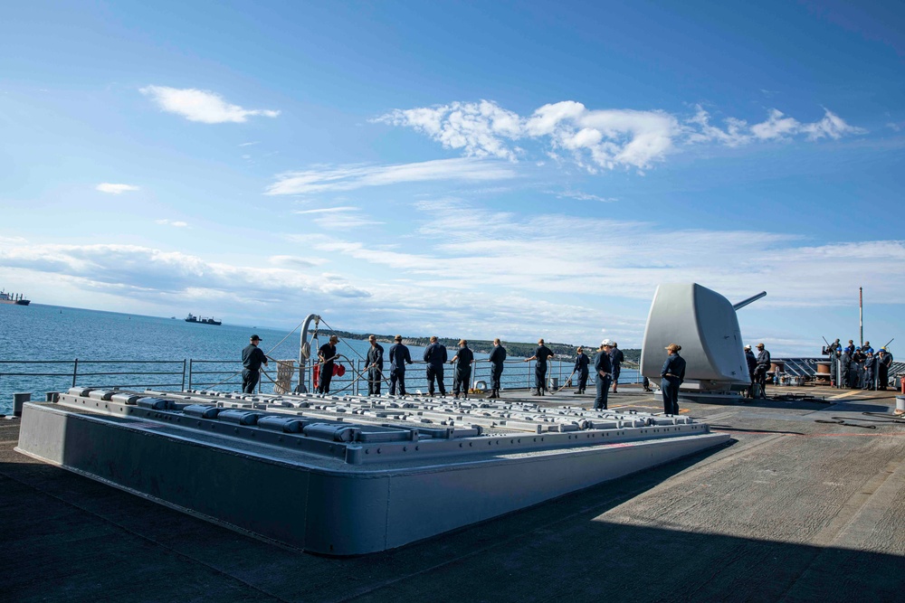 USS Normandy Departs Koper, Slovenia