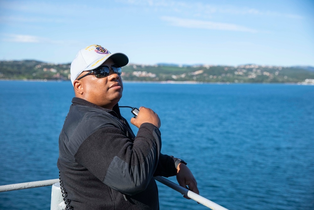 USS Normandy Departs Koper, Slovenia