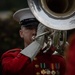 Marines with “The Commandant’s Own,” U.S. Marine Drum &amp; Bugle Corps, perform at the Beanpot Invitational in Lynn, Ma.