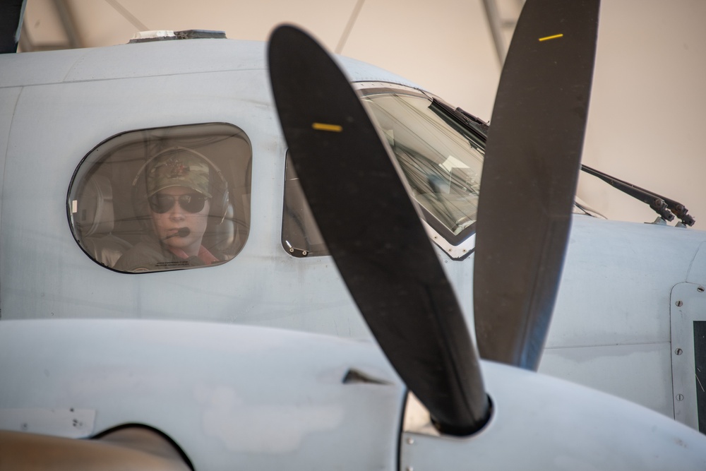 Young aviator joins the 185th SOS as pilot for a day