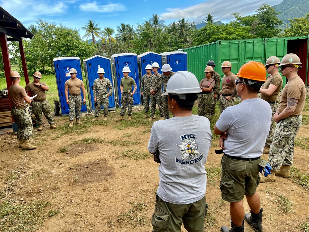 Seabees build a schoolhouse in Palawan,PI, (NMCB-3)