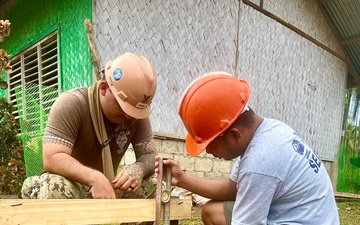 Seabees build a schoolhouse in Palawan,PI, (NMCB-3)