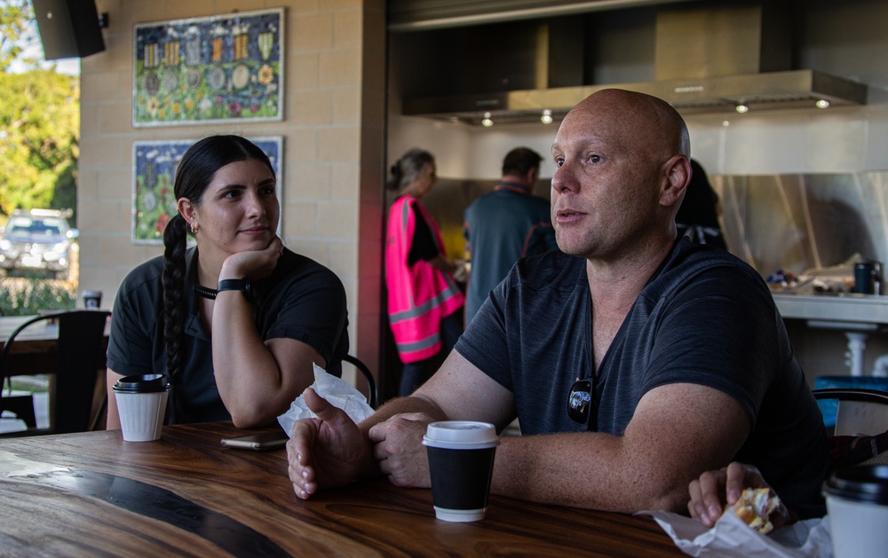 Breakfast with Veterans | Chaplains from the U.S. Navy and Royal Australian Army visit The Oasis Townsville