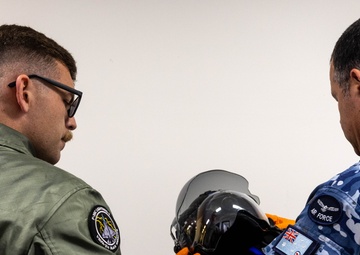 U.S. Marines and Australian Airmen Maintain Joint Strike Fighter Equipment together