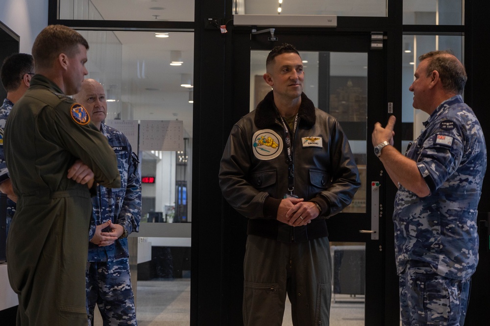 Australian Air Combat Group Commander and U.S. Marine Squadron Commander discuss bilateral training