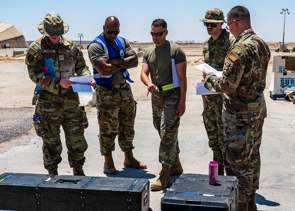 386th AEW Conducts Pallet Building Exercise