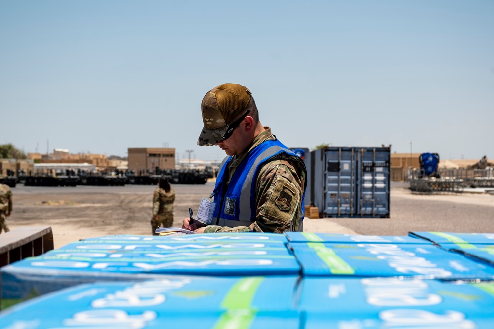 386th AEW Conducts Pallet Building Exercise