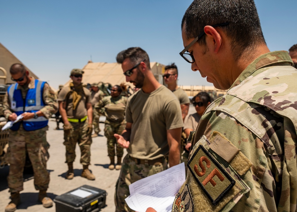 386th AEW Conducts Pallet Building Exercise