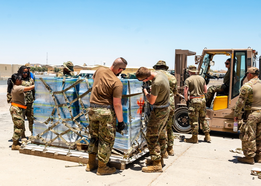 386th AEW Conducts Pallet Building Exercise