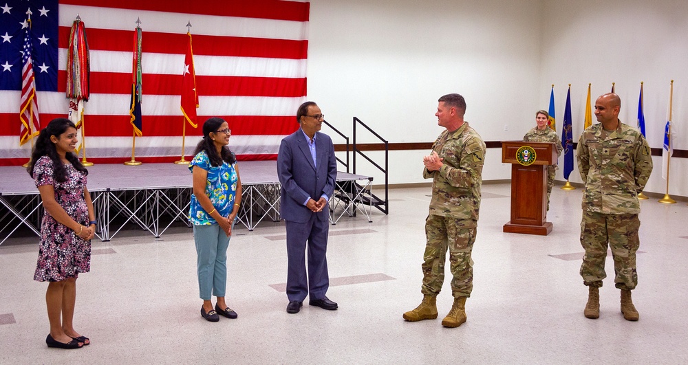 Maj. Gen. Klein Congratulates the Family of Future Officer