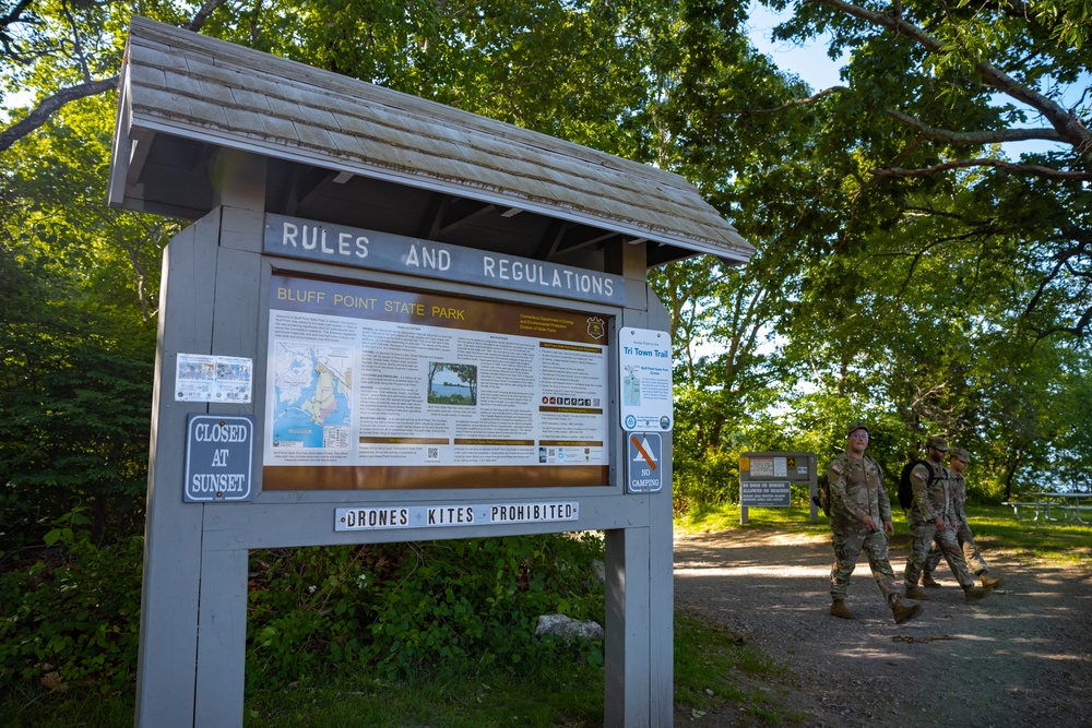 1109th TASMG dons their packs to support St. James’s Episcopal Church food drive