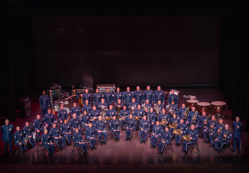 Air National Guard Band of the South and Midwest play in Morganton, North Carolina