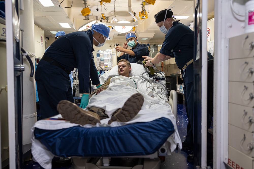 Mass Casualty Exercise on the USS America