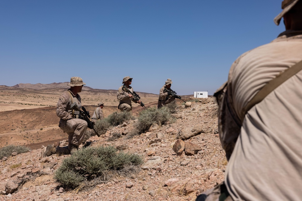 U.S. Marines conduct squad movement drills during Intrepid Maven 23.4