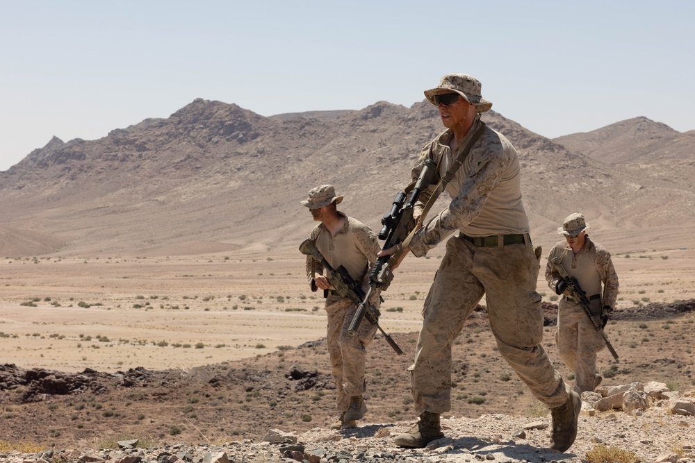 U.S. Marines conduct squad movement drills during Intrepid Maven 23.4