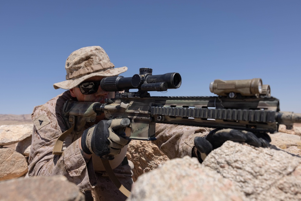 U.S. Marines conduct squad movement drills during Intrepid Maven 23.4