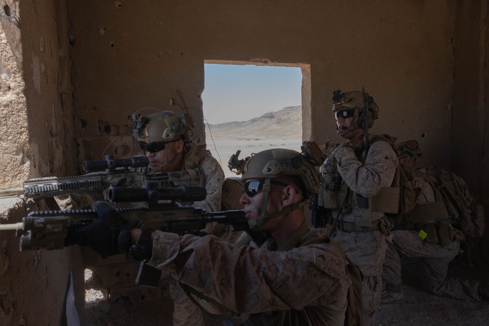 U.S. Marines conduct squad movement drills during Intrepid Maven 23.4