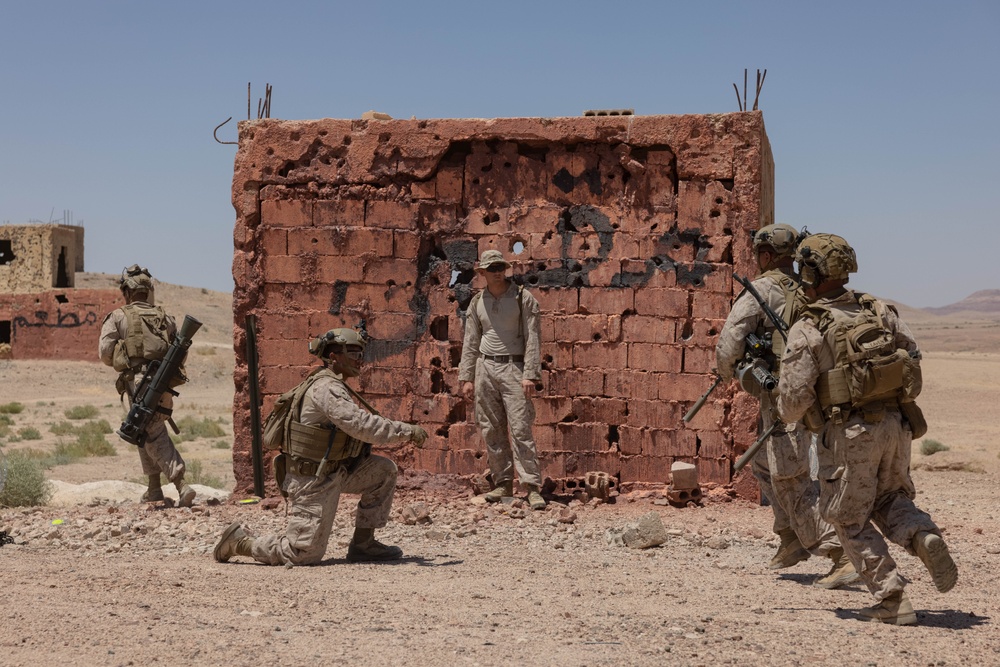 U.S. Marines conduct squad movement drills during Intrepid Maven 23.4