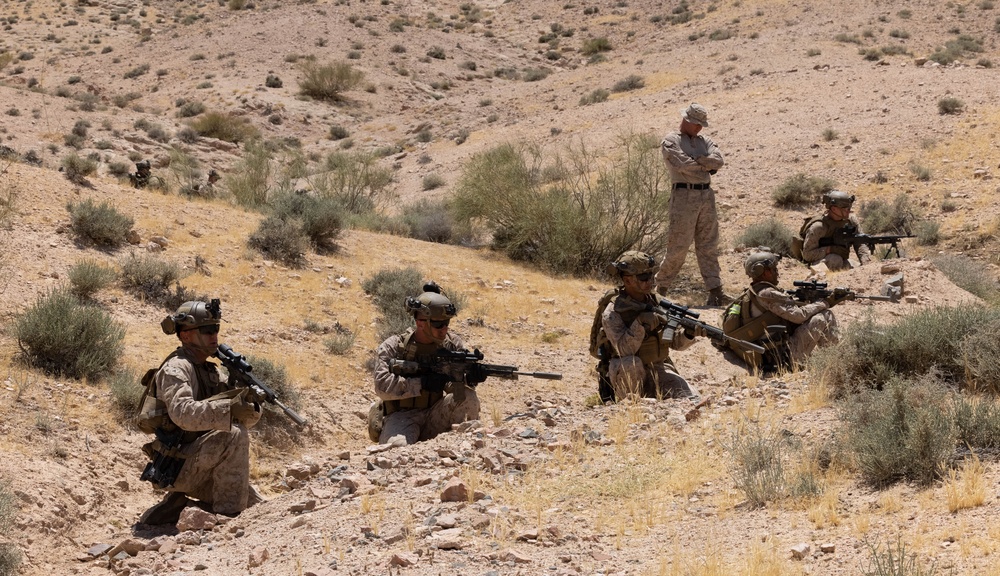 U.S. Marines conduct squad movement drills during Intrepid Maven 23.4