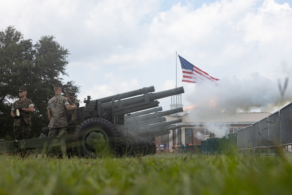 Independence Day 21-Gun Salute on MCB Camp Lejeune 2023