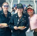 USS Ralph Johnson (DDG 114) Sailors enjoy a steel beach picnic on the ship’s flight deck to celebrate Independence Day in the Philippine Sea, July 4.