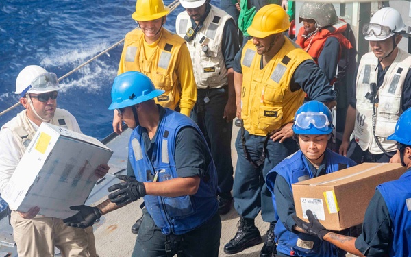 USS Antietam (CG 54) RAS with USNS Carl Brashear (T-AKE 7)