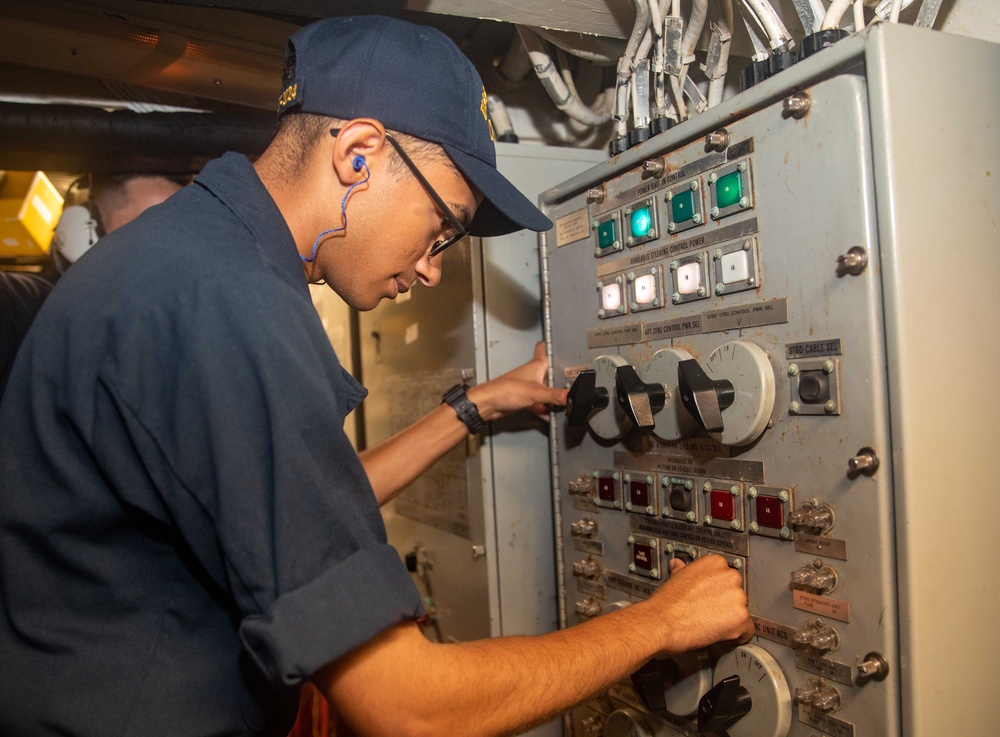 QM3 Michel Operates Steering Control Assembly