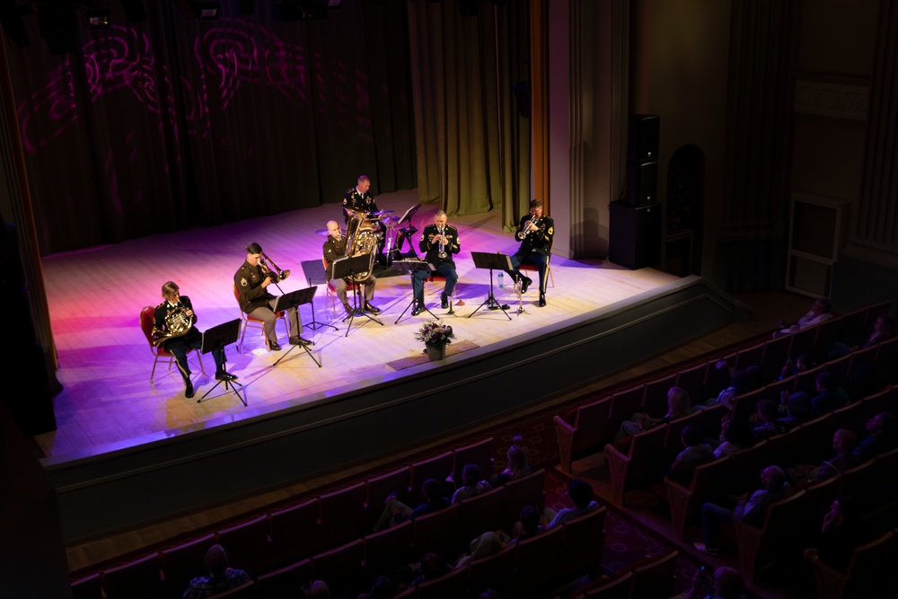 U.S. Army Ivy Brass Quintet spreads goodwill through music in Sillamae during U.S. Independence Day performance