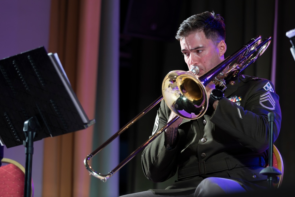 U.S. Army Ivy Brass Quintet spreads goodwill through music in Sillamae during U.S. Independence Day performance