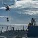 USS Rafael Peralta (DDG 115) conducts a vertical replenishment-at-sea with the Military Sealift Command fleet replenishment oiler USNS Carl Brashear (T-AKE 7)