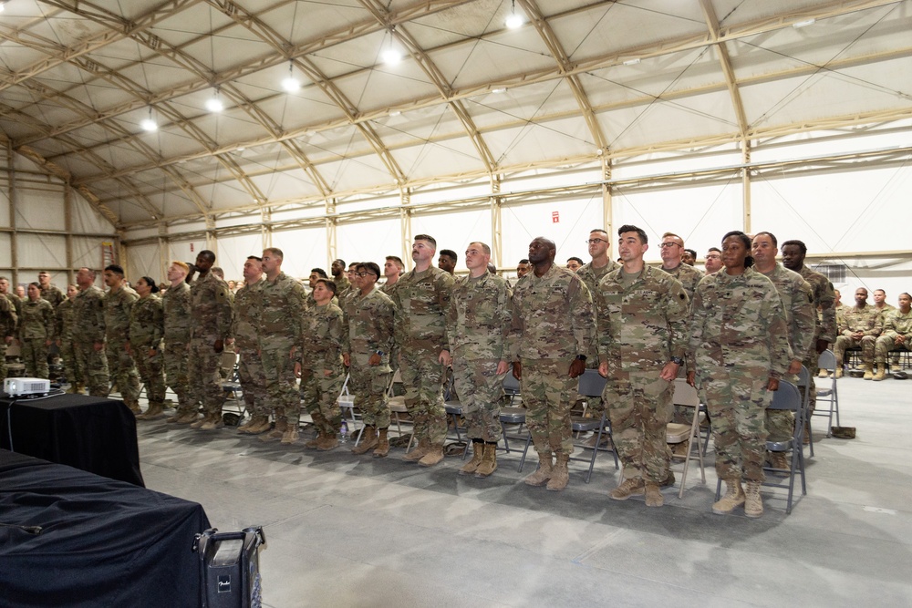 Basic Leader Course graduation at Camp Buehring, June 2023
