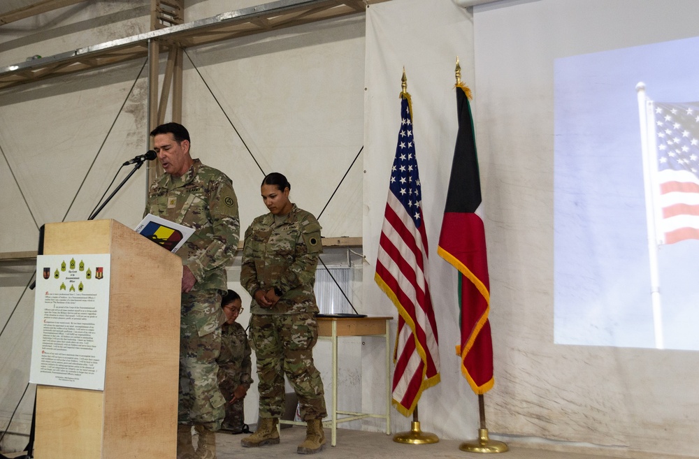 Basic Leader Course graduation at Camp Buehring, June 2023